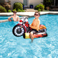 Poolmaster Inflatable Motorcycle Pool Float Toy for Kids, Large Red Vinyl, Model 81752