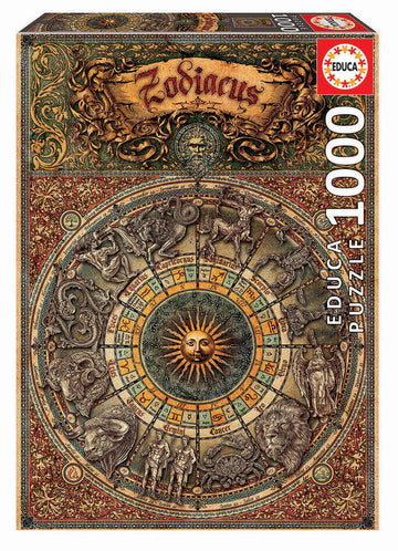 Educa - Zodiac - 1000 Piece Jigsaw Puzzle - Puzzle Glue Included - Completed Image Measures 26.8' X 18.9' - Ages 14+ (17996)