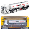 Gemini&Genius Oil Tanker Trailer Toy, Heavy Duty Realistic Look Alloy Hauler Car Toys Vehicle, 1:50 Scale Diecast Tanker Truck,