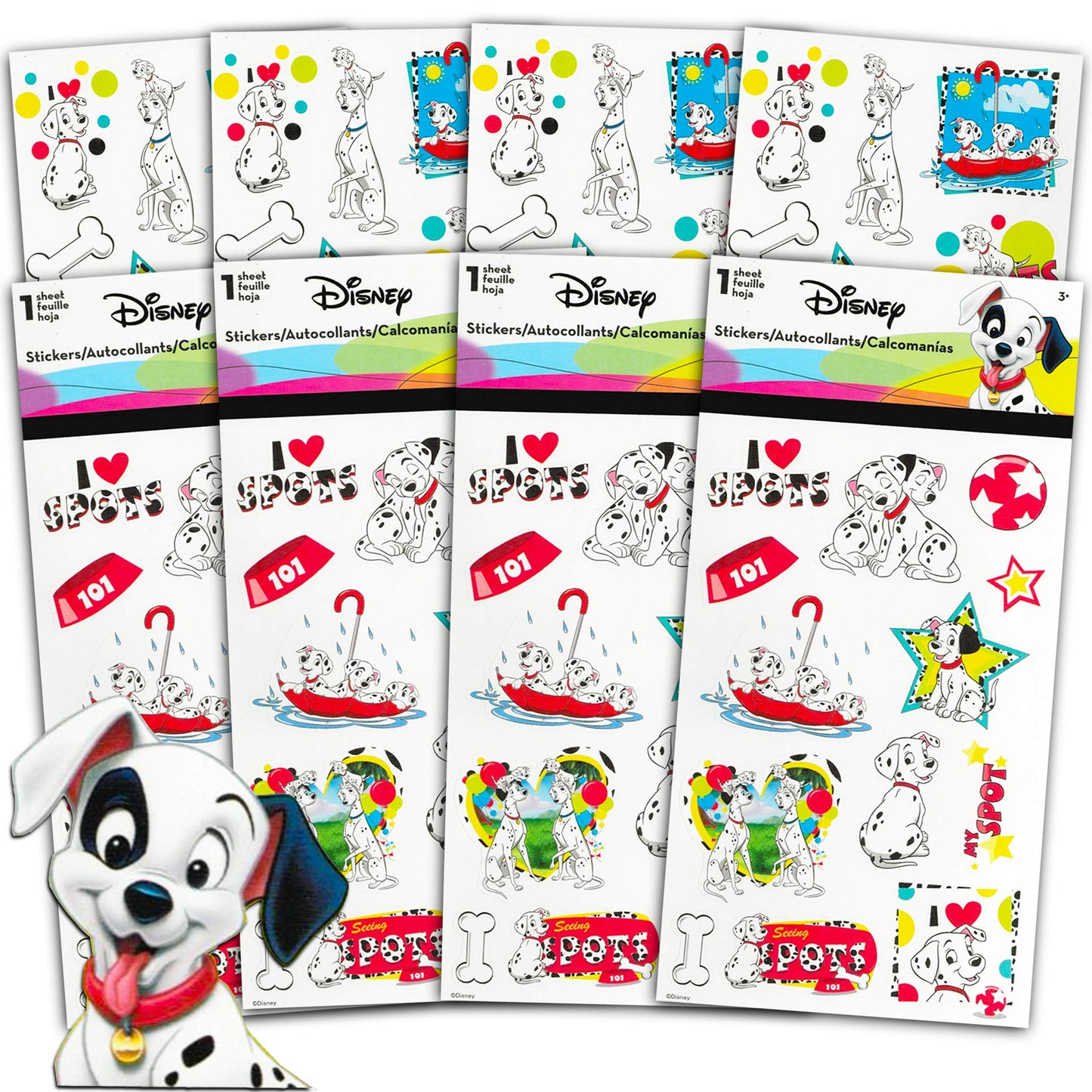 Disney 101 Dalmatians Stickers Party Favors Set ~ Bundle Includes Over 100 Dalmatians Stickers Featuring Pongo, Perdita, and Oth