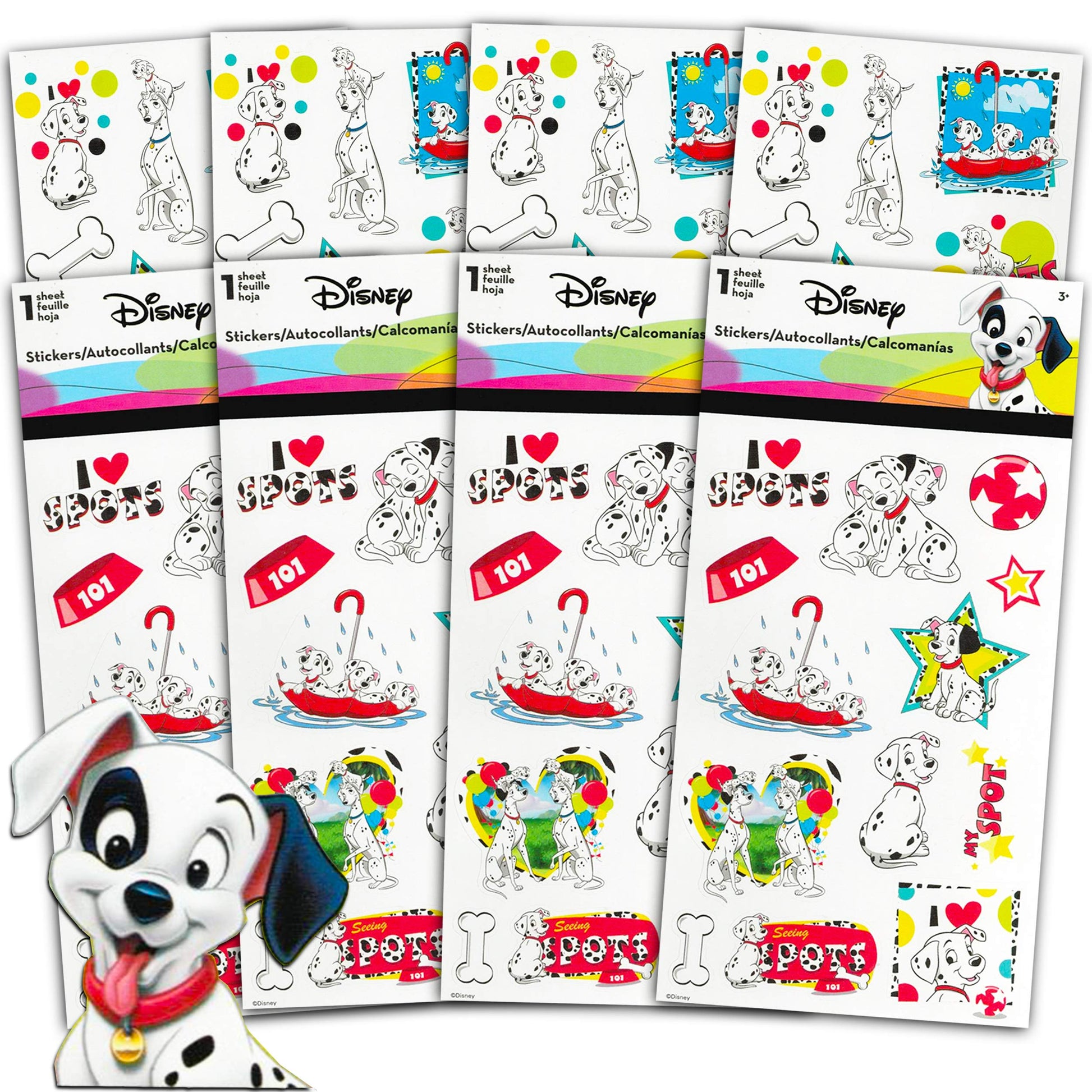 Disney 101 Dalmatians Stickers Party Favors Set ~ Bundle Includes Over 100 Dalmatians Stickers Featuring Pongo, Perdita, and Oth
