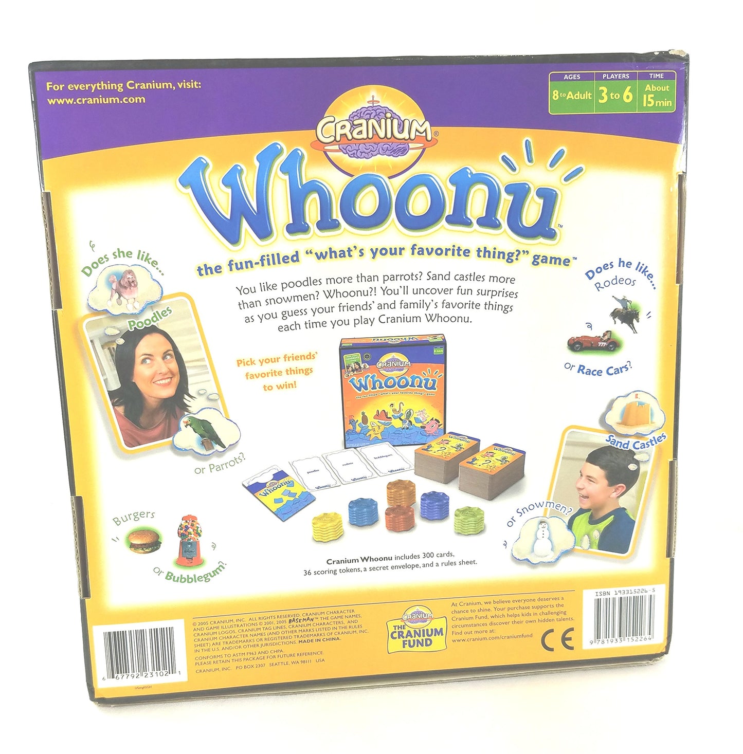 CRANIUM Whoonu Board Game - Fun Family Game - Model 102040000.100E - Paper Material