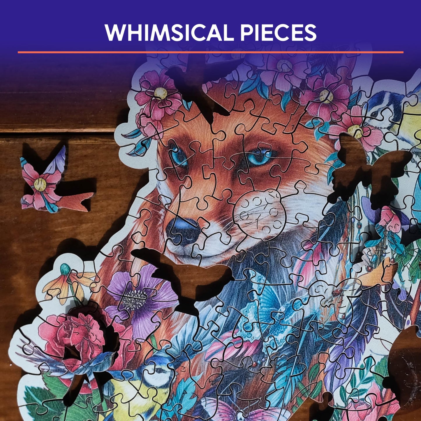 Ravensburger Colorful Fox 150 Piece Wooden Jigsaw Puzzle - 17512 - For Adults And Kids For Age 10 Years Up