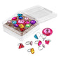 RICHNESS Adjustable Little Girl Jewel Rings Kids Gift Play Rings Multi Shapes Colorful Princess Pretend Jewel Rings Box Packed 1