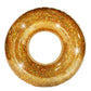 Poolcandy Jumbo 48' Gold Glitter Swim Ring - Extra Large For The Pool Beach Or Lake - Kids Teens Adults Glitter Inside Sparkles And Shines In The Sun