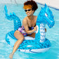 Monsoon [Dragon] Inflatable Pool Floats For Adults Large Ride-On Swimming Pool Float Floatie With Handles - Blue