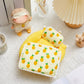 Skylety 4pcs Yellow Bedding Set for 17cm Doll Include Mattress Pillow Blanket and Slippers Accessories Bed House Furniture Heart