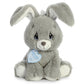 Aurora® Inspirational Precious Moments™ Floppy Bunny Grey Stuffed Animal - Cherished Memories - Enduring Comfort - Gray 8.5 Inches
