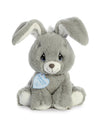 Aurora® Floppy Bunny Grey Stuffed Animal - 8.5 Inches, Polyester, Cherished Memories, Model 15776