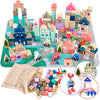 Kinderplay Kp8464 Green Series 115 Elements Building Set For 2 Years | Wooden Blocks For Playing - Wooden Building Block | Road 