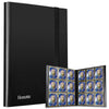 Homotte Trading Cards Binder, 9 Pocket Baseball Football Binder 360 Side Loading Trading Card Holder, Standard Size Card Organiz