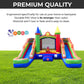 Inflatable Bounce House and Double Slide Combo Unit (Without Blower) - 16.5 x 15 x 11 Foot- Crossover Rainbow Castle Combo Bounc