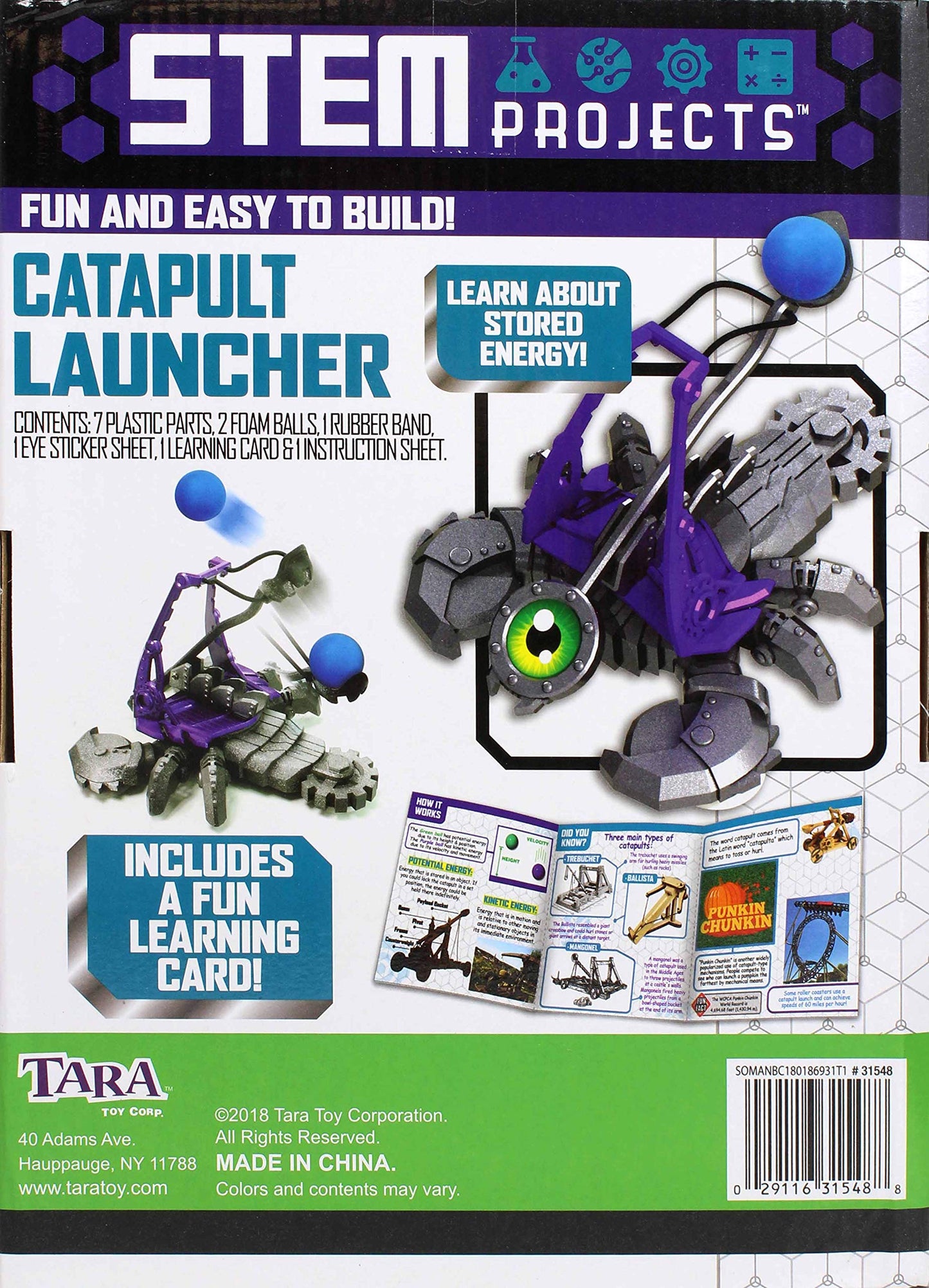 Tara Toys STEM Projects Catapult Launcher - Model 31548, Paper & Plastic, Engaging Educational Toy for Kids