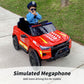 Outfunny 12V Electric Police Car For Kids, 2 Seater Ride On Toy Car For Kids Aged 4-8 With Remote Control, Bluetooth - Red