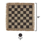 3-In-1 Mini Checkers Rug + Classic & Mega Tic Tac Toe - Portable Compact 12' X 12' Reversible Checkerboard Rug - Travel, Parties, Games On The Go, Family Board Game Night