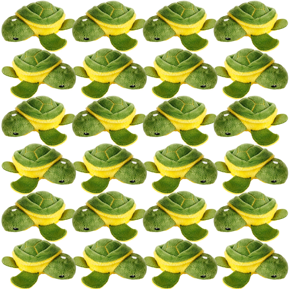 Flahard 24 Pcs 4 Inch Mini Stuffed Turtle Animals Plush Turtle Animals Turtle Party Favors Small Stuffed Turtle Keychain for Bir