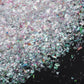 Containlol Sparkle Holographic Confetti Iridescent Confetti Winter Radium Color Metallic Foil Confetti Bag for New Years Disco P