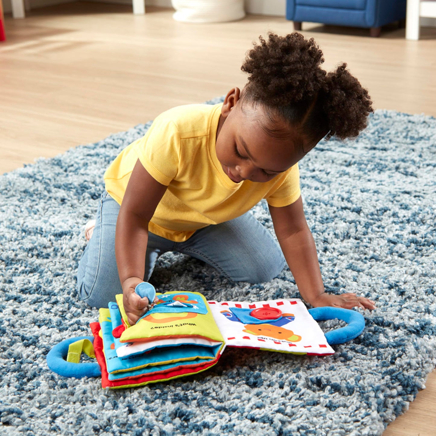 Melissa & Doug My First Activity Book - 8-Page Soft Fabric Book for Babies & Toddlers, Multi Color, Model 30267