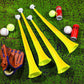 Sosation 4 Pieces Collapsible Stadium Horn 24 Inch Vuvuzela Plastic Trumpet Horn Blow Noisemakers For Sporting Events Graduation Games School Sports Party Supplies Favors Accessories(Yellow)