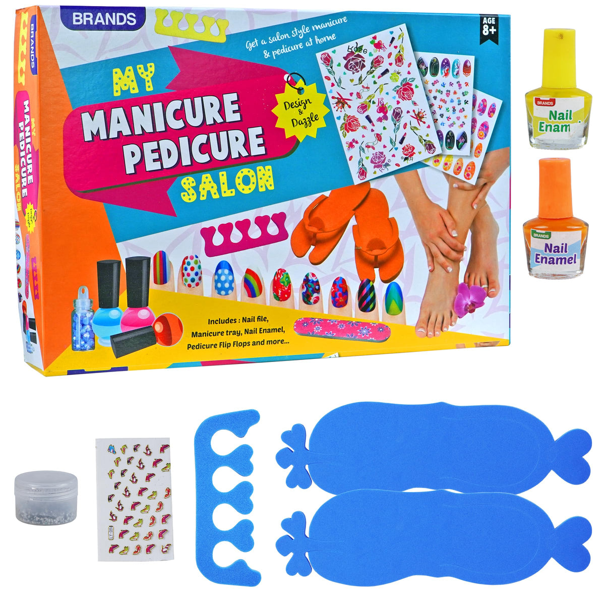 Toyshine My Manicure Pedicure Salon Stem Educational Learning Creative Fun Diy Activity Toy Kit Cum Indoor Game For Boys And Gir