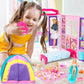 Style Shine Doll House Portable & Foldable Dollhouse W/ 60+ Pcs & 2 Dolls, Play House Toy With Bedroom Kitchen Pet House Camping