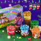 Okaybee 6 Pack Glitter Crunchy Slime Kit, Rainbow Slime For Kids, Christmas Stocking Stuffers, Slime Party Favors Sensory Toys,