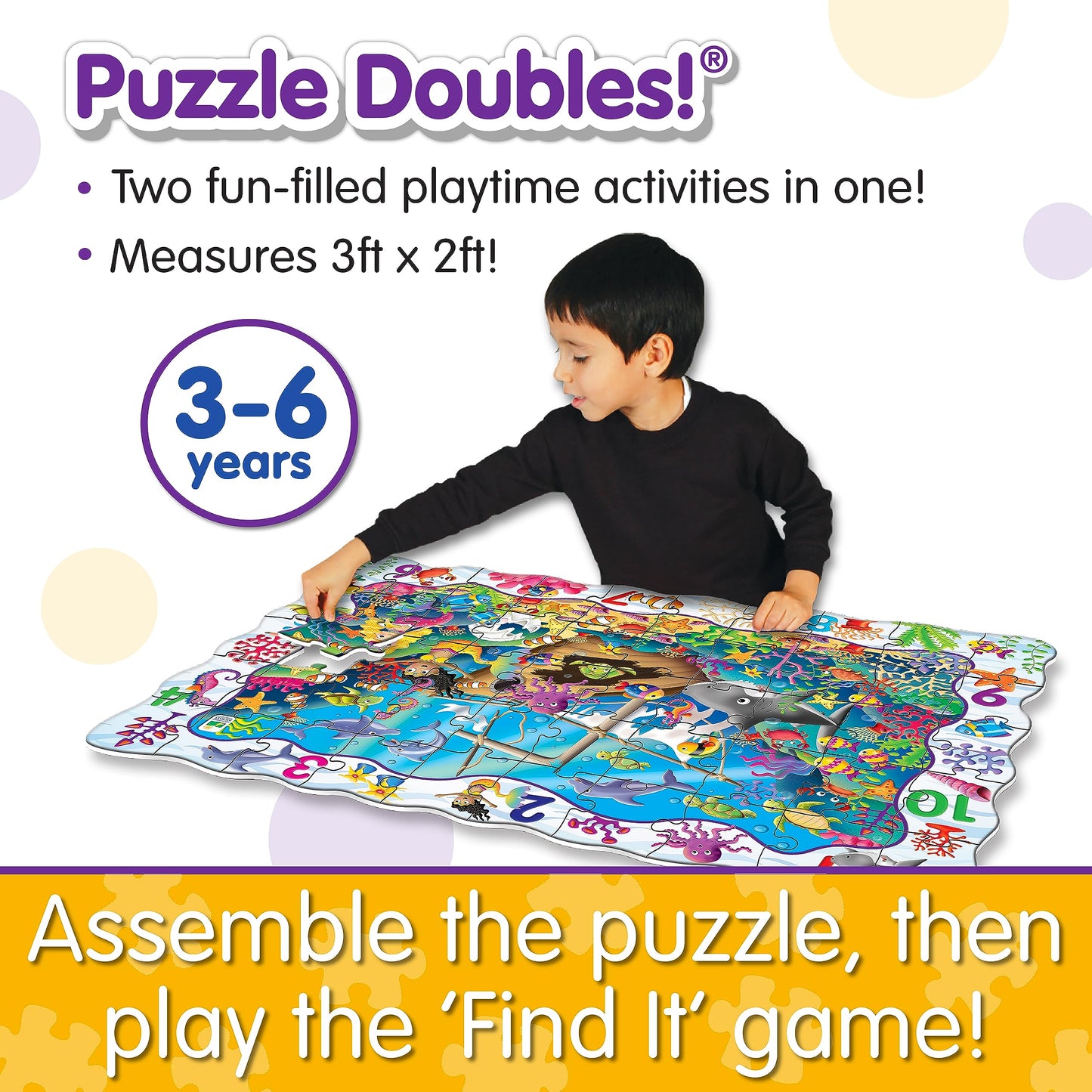 The Learning Journey Puzzle Doubles - Find It! 123 - STEM Preschool Toys & Gifts for Boys & Girls Ages 3 and Up, 24 H x 36 W x 0