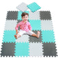 meiqicool Baby Play Mats for Kids and Toddlers Puzzle Mat Baby Tummy Time Play Mat Interlocking Crawling EVA Foam Mat 18 Tiles for Gym  Nursery  Playroom AHL