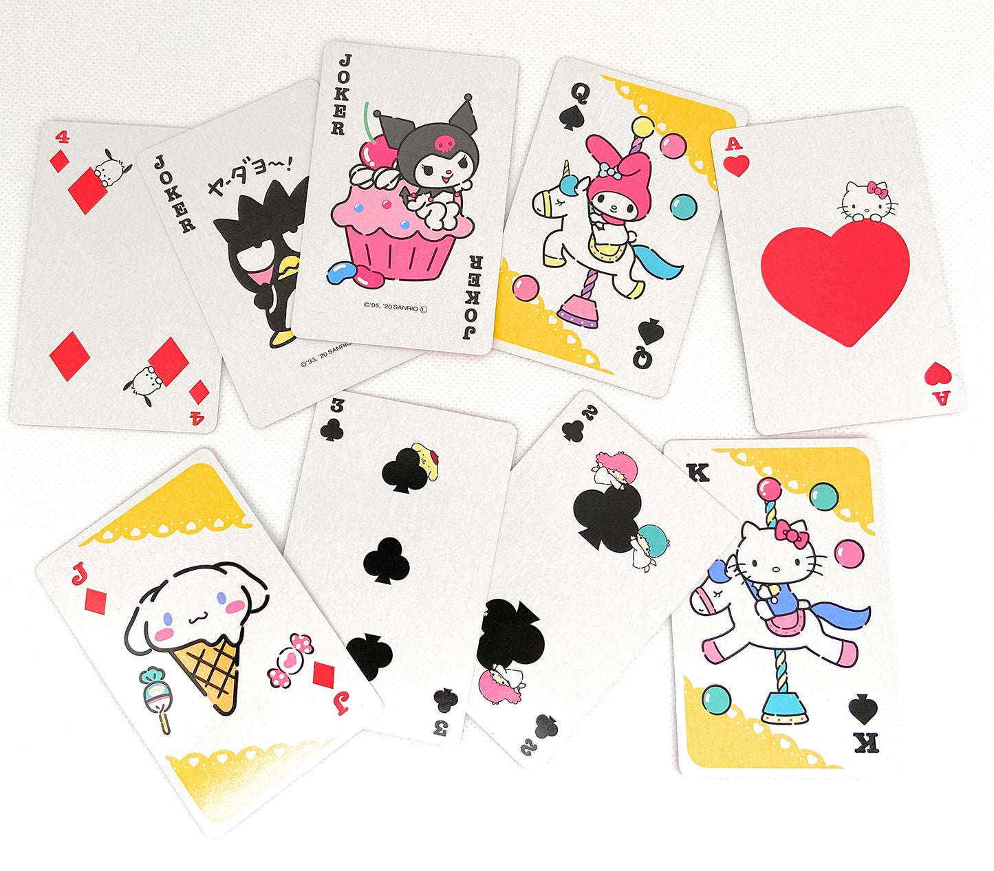Sanrio Characters Playing Card Hello Kitty, Little Twin Stars, My Melody, Cinnamoroll, Pompompurin, Pochacco 3.5in x 2.4in x 0.7