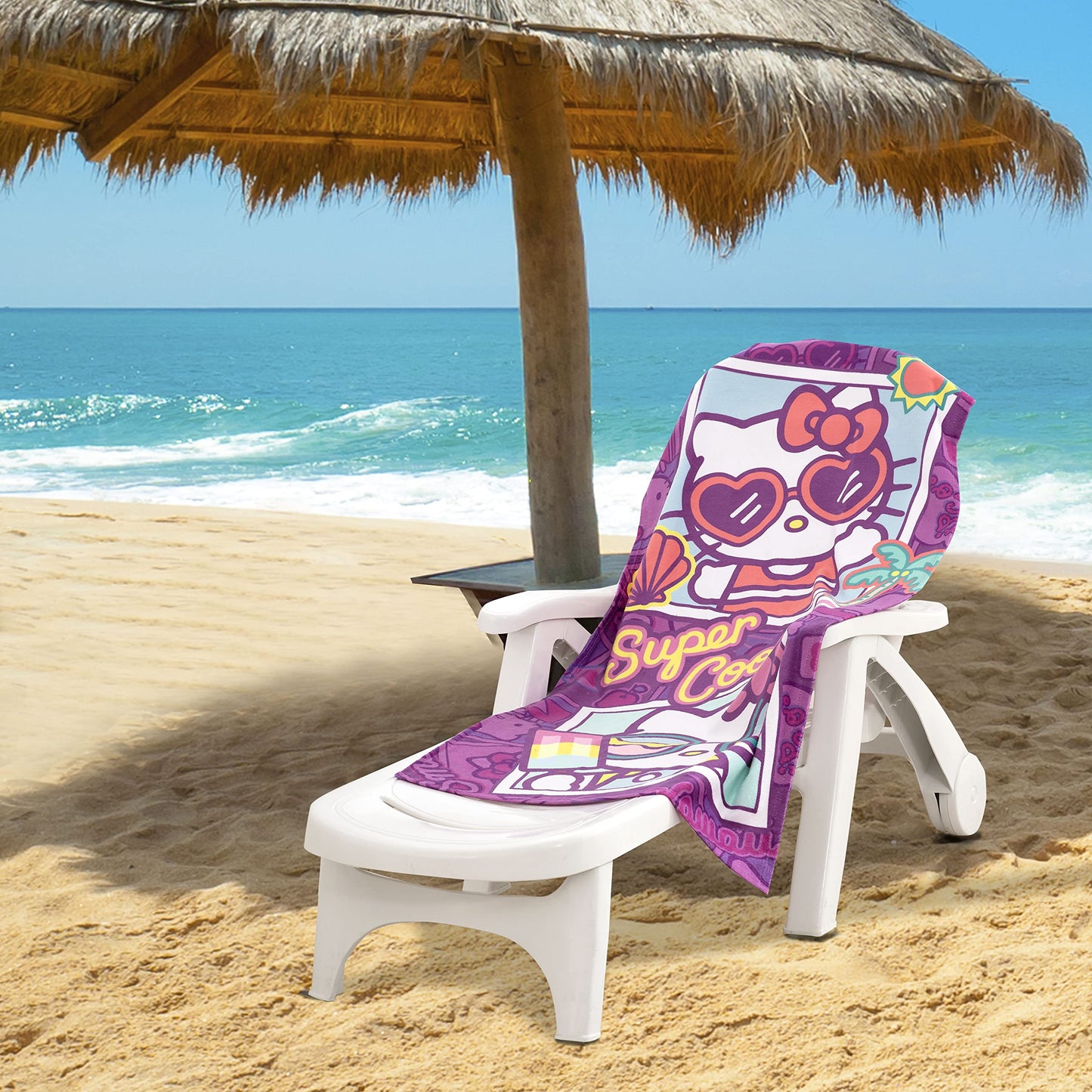 Hello Kitty Cool Summer 30 X 60 Inch Beach Towel