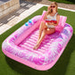 Sloosh Inflatable Tanning Pool Lounger Float, 70' X 46' Pool Floats Adult With Pillow, 4 In 1 Suntan Tub Raft Floatie,Sunbathing Bed Lounge For Water Blow Up Kids Ball Pit Party Gifts, L-Hot Pink