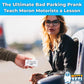 Witty Yeti Bad Parking Cards 50 Pk - Funny Family-Friendly Pranks, White & Black, Small Size, Perfect Xmas Stocking Stuffers