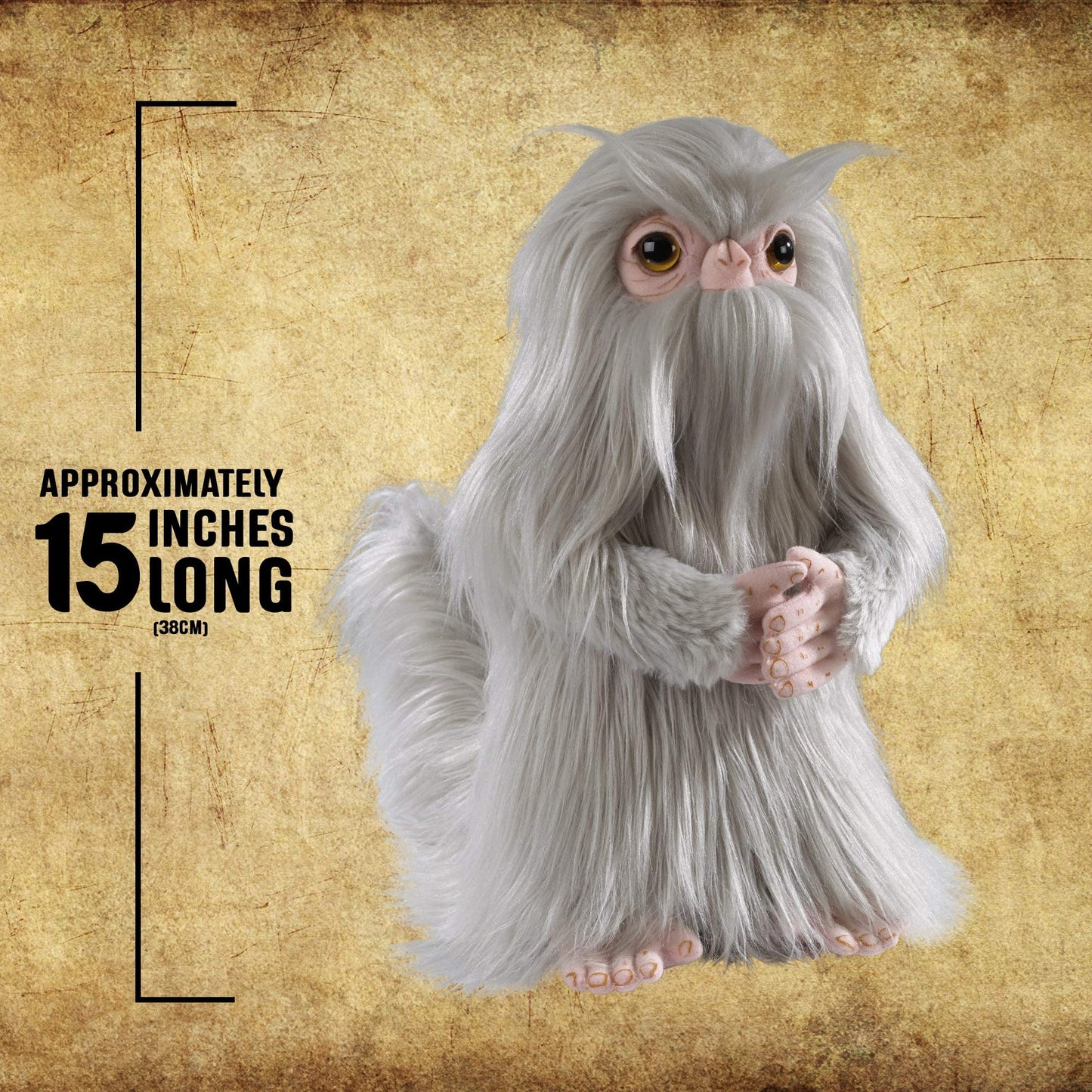 The Noble Collection Fantastic Beasts Demiguise Plush 13" Grey Polyester Model 58563