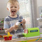 Step2 Stop & Go Market | Kids Pretend Play Store & Toll Booth with Toy Cash Register, Blue