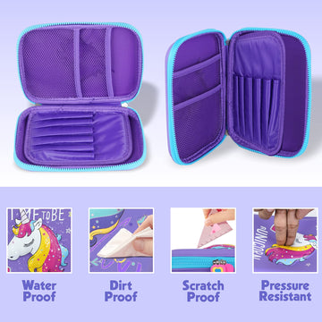 Cable World New Kids Designer Hardtop Pencil Case For Girls And Women (Multi Color) (Multi Design)