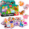 Little World Large Set Of 25 Foam Fridge Magnets For Toddlers 1-3 - Refrigerator Magnets For Kids - Baby Magnets For Refrigerato