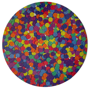 Jigsaw Puzzles For Adults 1000 Pieces Hard Puzzles For Adults And Kids - Round Colorful Rainbow Unique Puzzles For Adults - Difficult Near Impossible Puzzles Fun Confetti By Spyglass Puzzles