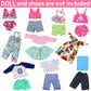 Ecore Fun 10 Sets American 18 Inch Doll Clothes - 18 Pcs Doll Clothing Doll Outfits Dress Swimsuits Jumpsuit Tights For 18 Inch Dolls Christmas Birthday Gift