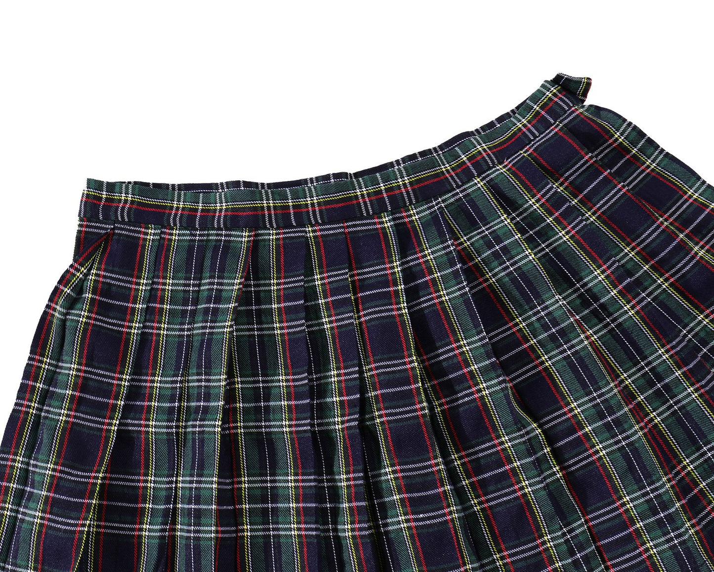 Women`S A-Line Pleated Stripe Plaid Summer Skirt(Xl,Yellow Green Red Stripes)