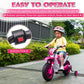 Toddler Motorcycle Kids Dirt Bike Tobbi 12 Volt Battery Powered Ride On Toys Electric Motorbike W/Training Wheels Gift For Boys Girls Aged 3+, Rose Pink
