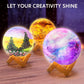 Klever Kits DIY 3D Moon Night Light - Paint Your Own Acrylic Galaxy Lamp, White, Model 60113, Arts and Crafts Kit for Kids