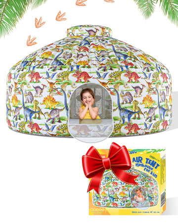 Skywin- Inflatable Tent for Kids Large Dinosaur with Door Playhouse for Kids, Inflatable Air Tent for Kids, Inflatable Fort Sets