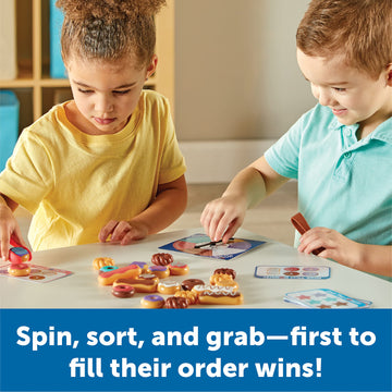 Learning Resources Grab That Donut!, 39 Pieces, Ages 3+,Fine Motor Game, Toddler Learning Toys,Toddler Toys, Educational Games For Kids, Preschool Games,Donut Toys