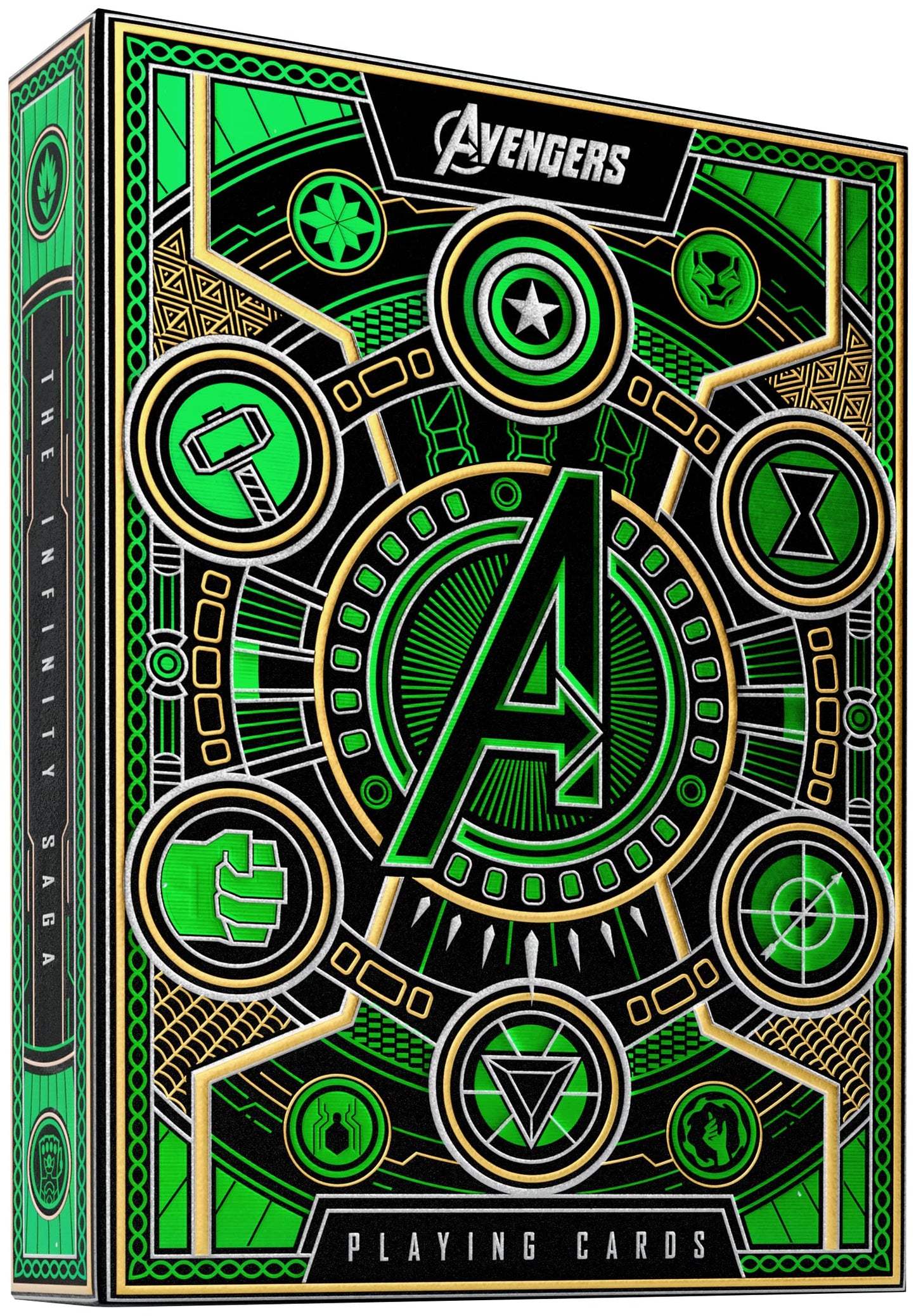 theory11 Avengers Green Edition enhanced Playing Cards - Marvel Studios' The Infinity Saga Deck