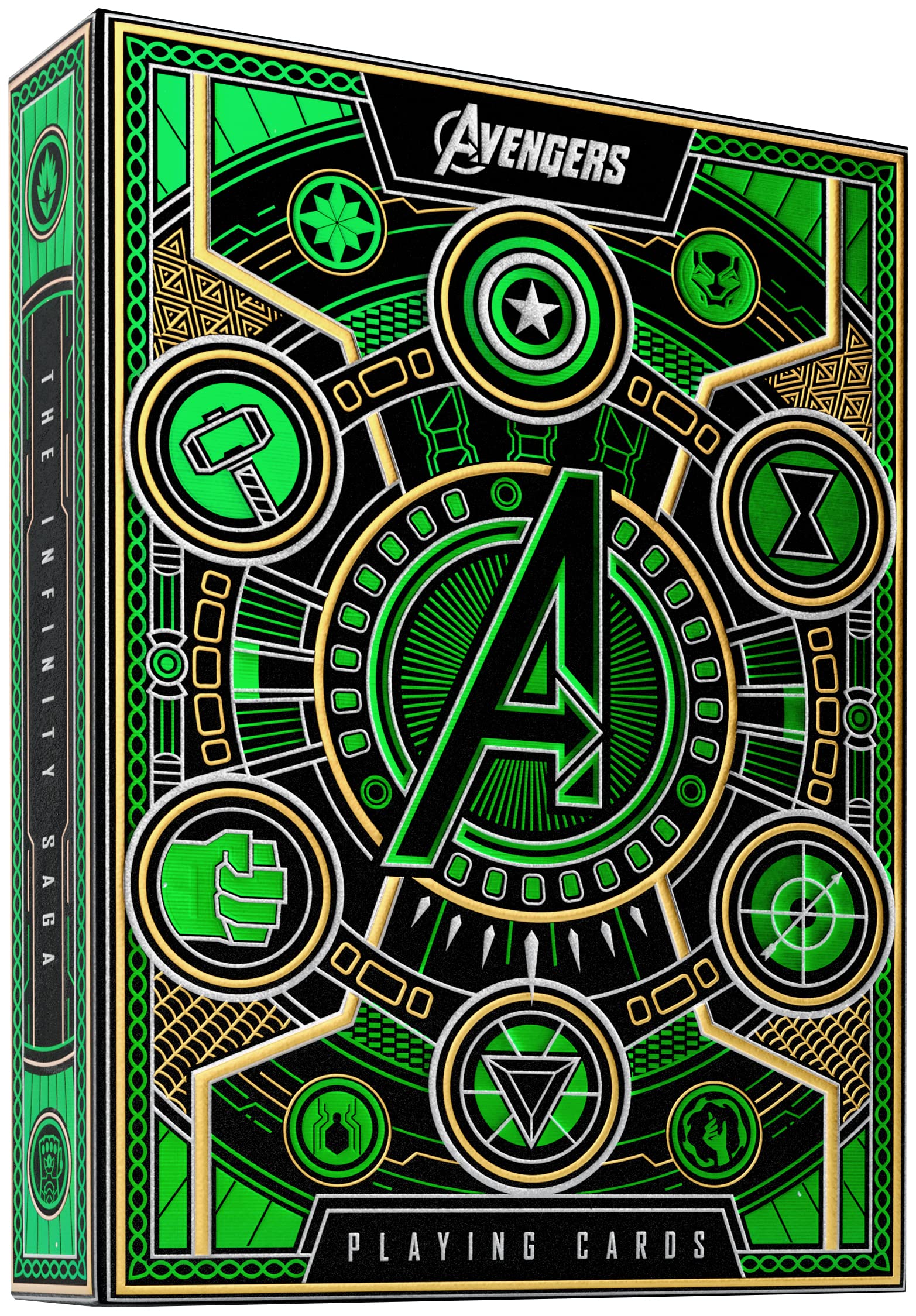 theory11 Avengers Green Edition enhanced Playing Cards - Marvel Studios' The Infinity Saga Deck