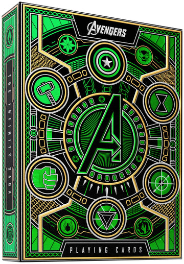 theory11 Avengers Green Edition enhanced Playing Cards - Marvel Studios' The Infinity Saga Deck