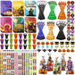 Govetom 24Pack Halloween Party Favor for Kids, Halloween Stationery Set with Goody Treat Bags, Halloween Bulk Toy for Class, Sp