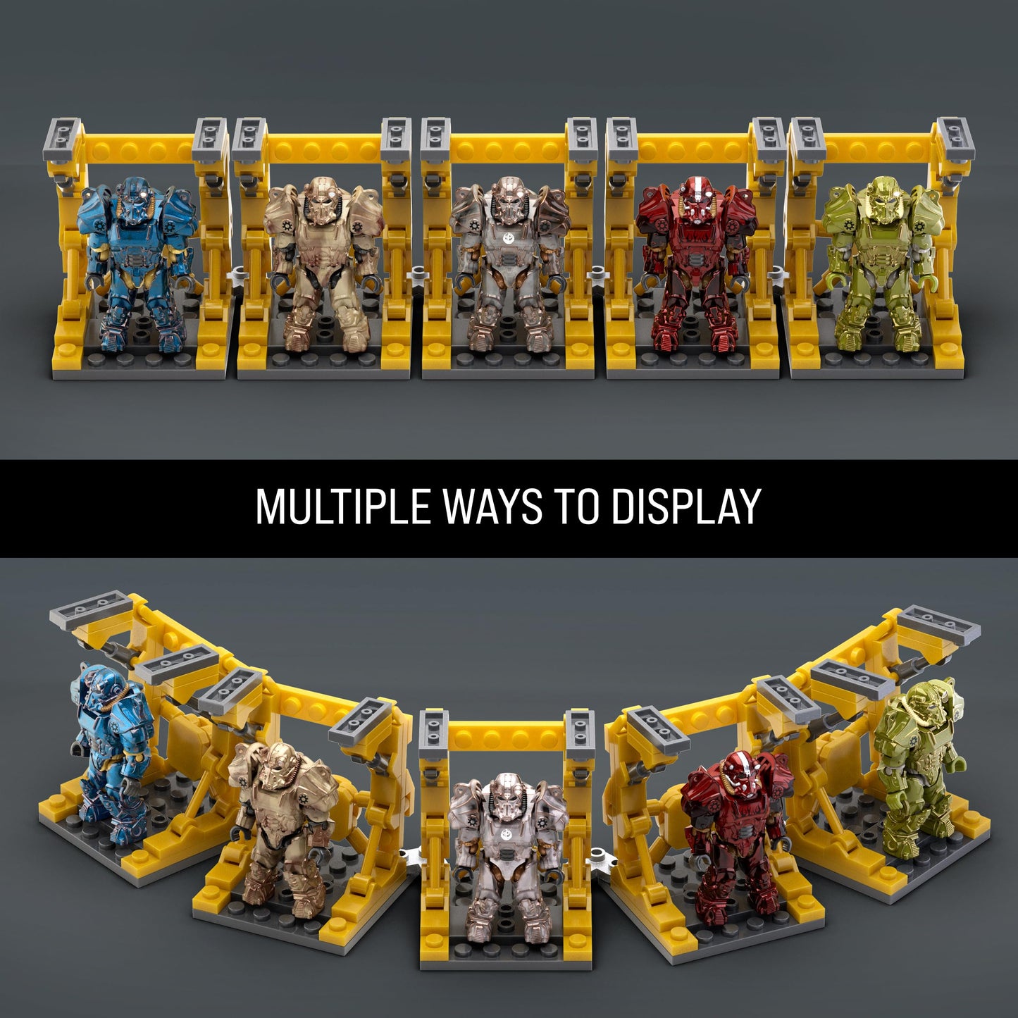 MEGA Fallout Action Figure Building Toy  T-60 Power protective covering Collection with 327 Pieces  5 Micro Action Figures and Accessories  for Collectors