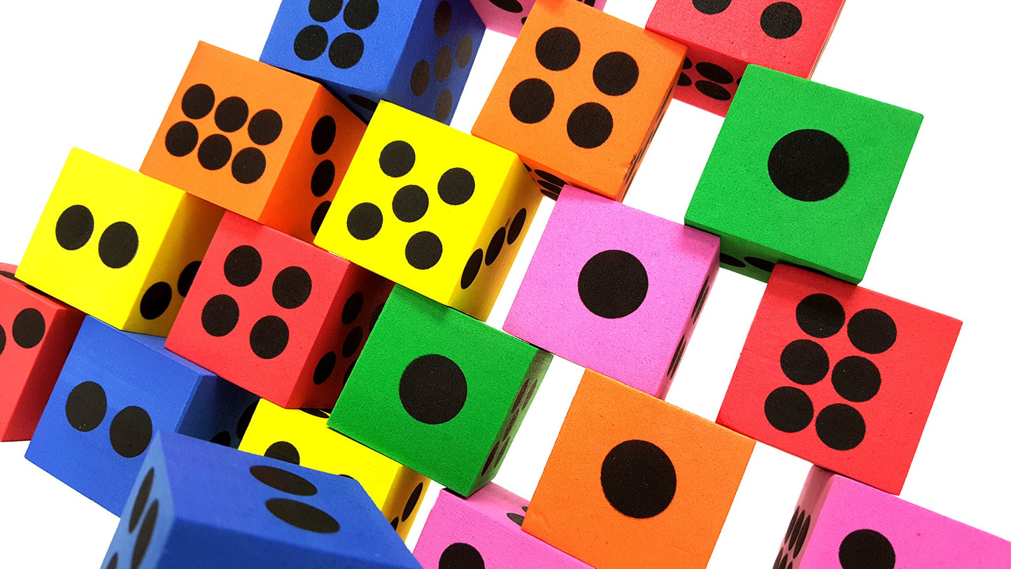 'Playscene' Big Foam Playing Dice (Party Packs!) (1 Dozen)
