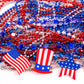 100Pcs 4Th Of July Accessories Necklaces: Blue White And Red Beads Bulk, Patriotic Party Independence Memorial Day Favors Toys D